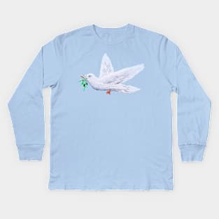 Dove of Peace Kids Long Sleeve T-Shirt